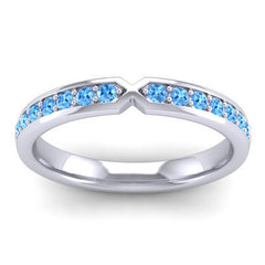 Swiss Blue Topaz Band