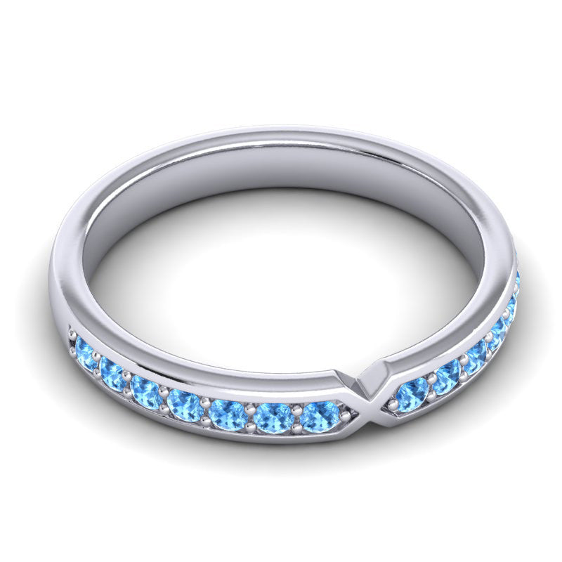 Swiss Blue Topaz Band