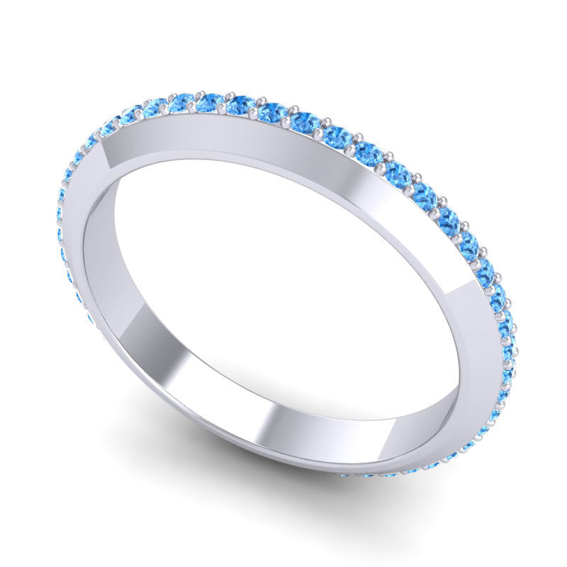 Swiss Blue Topaz Band