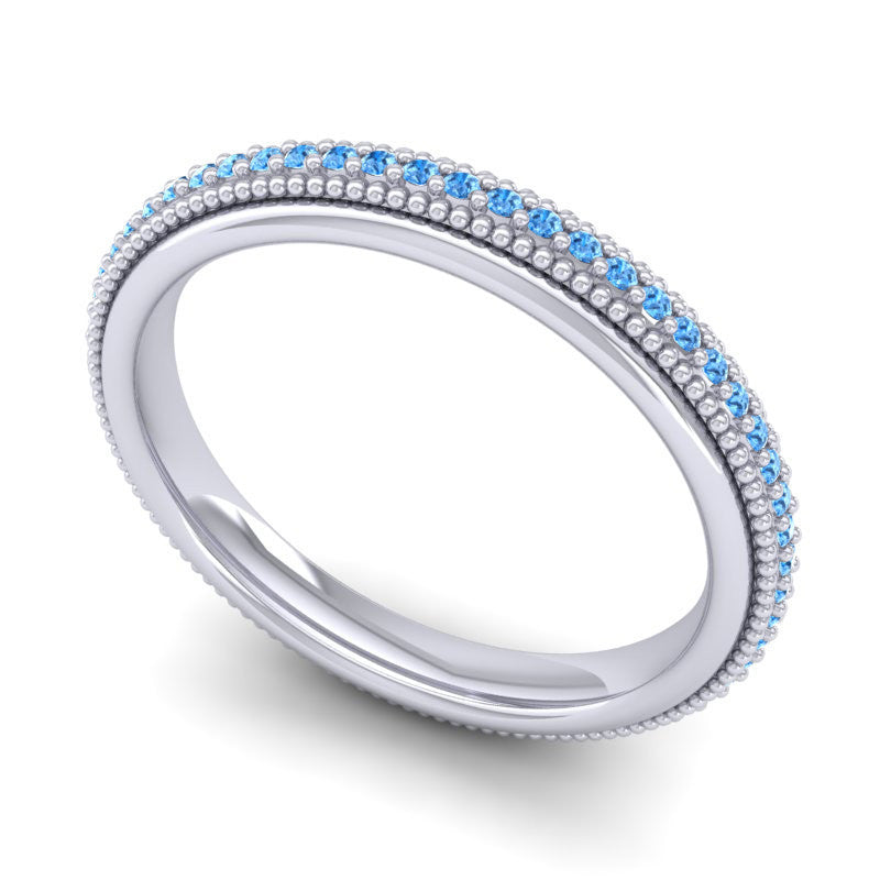Swiss Blue Topaz Band