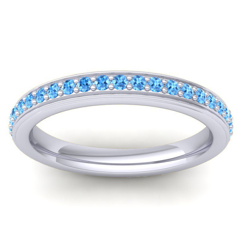 Swiss Blue Topaz Band