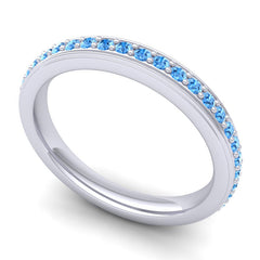 Swiss Blue Topaz Band