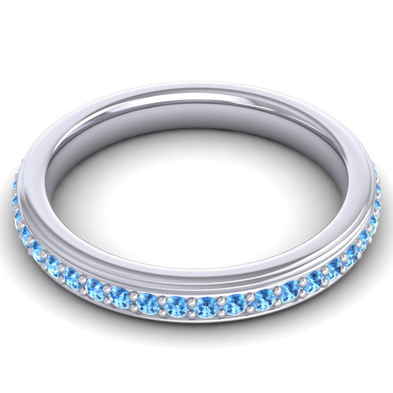 Swiss Blue Topaz Band
