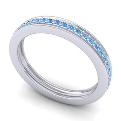 Swiss Blue Topaz Band