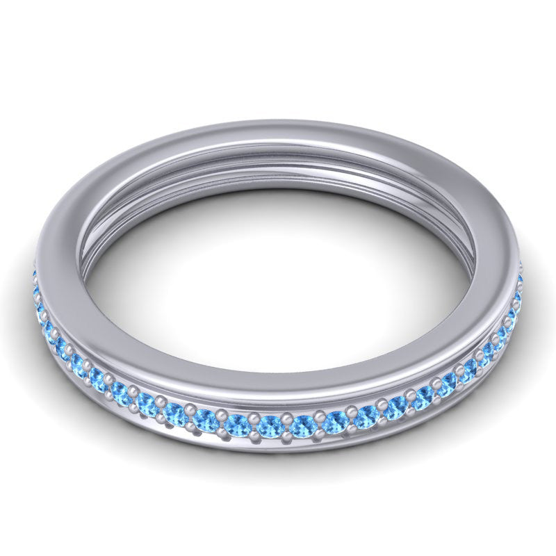 Swiss Blue Topaz Band