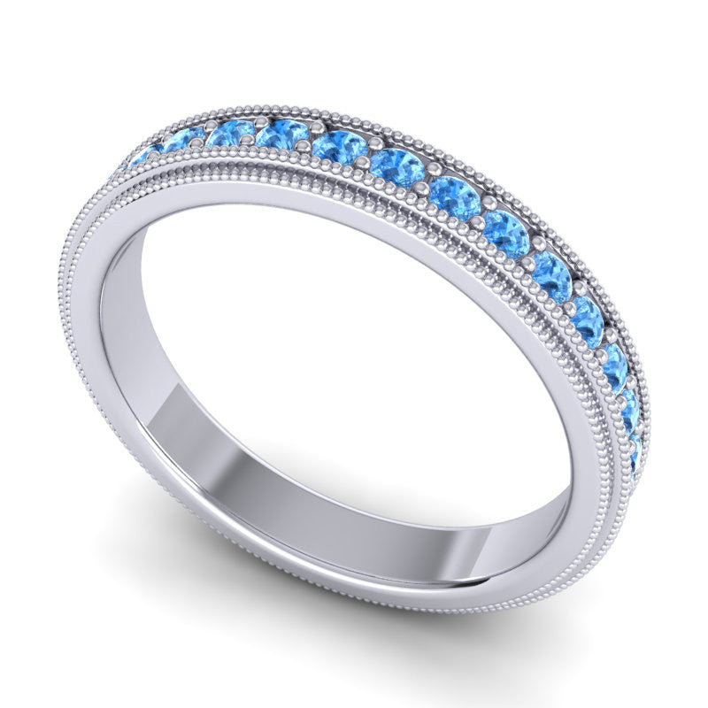 Swiss Blue Topaz Band