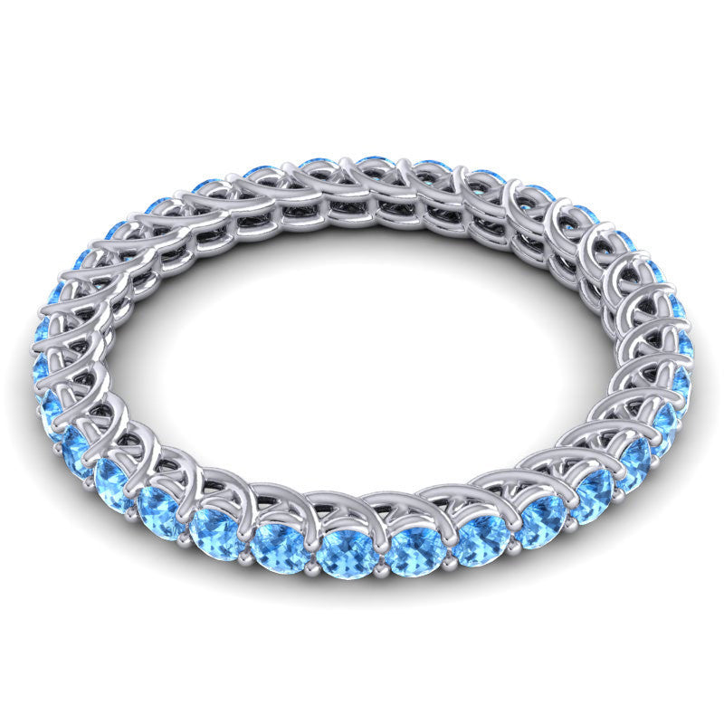 Swiss Blue Topaz Band