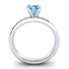Swiss Blue Topaz and Diamond