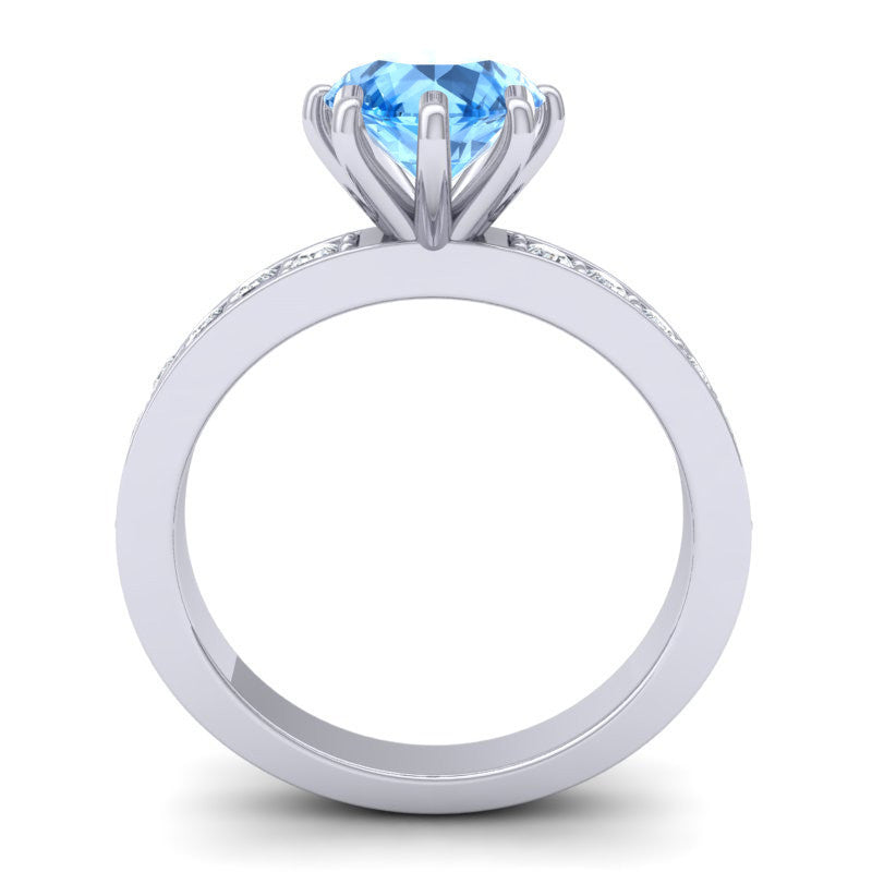 Swiss Blue Topaz and Diamond
