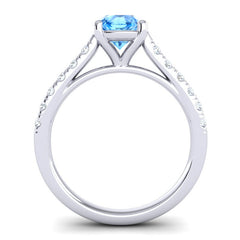 Swiss Blue Topaz and Diamond