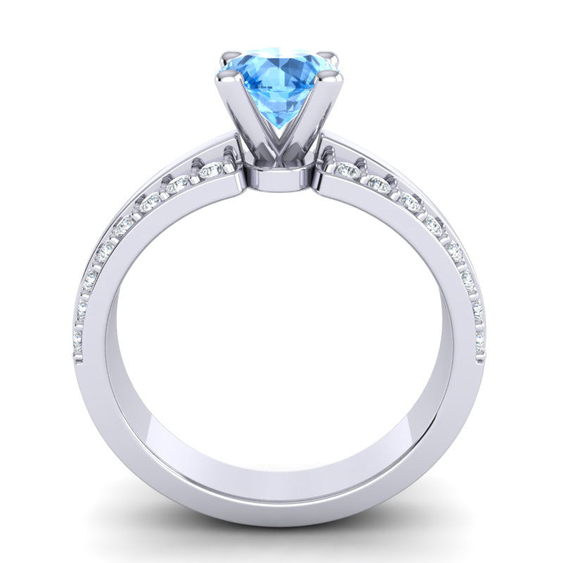 Swiss Blue Topaz and Diamond