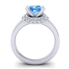 Swiss Blue Topaz and Diamond