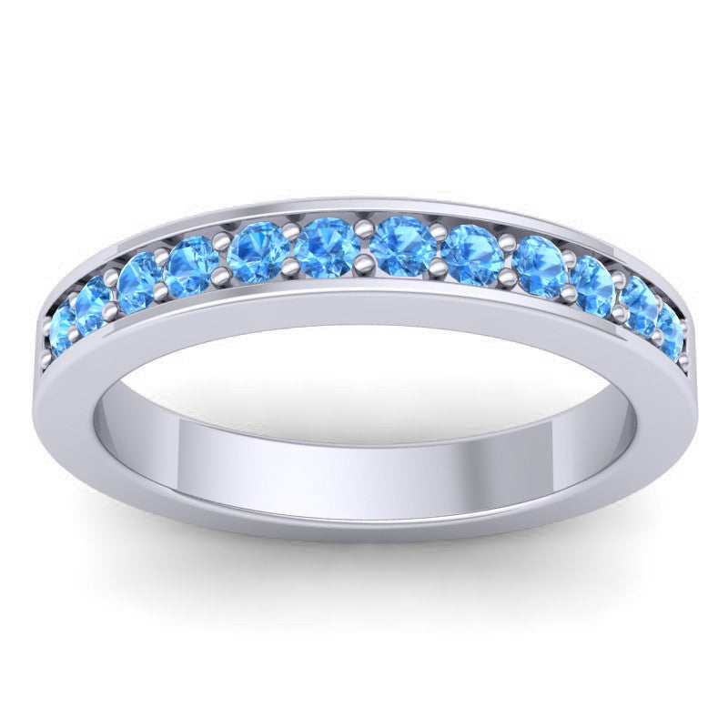 Swiss Blue Topaz Band