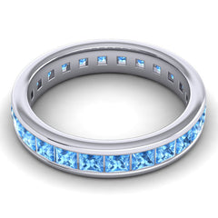 Swiss Blue Topaz Band