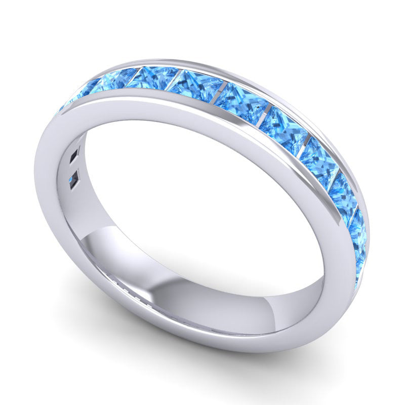 Swiss Blue Topaz Band