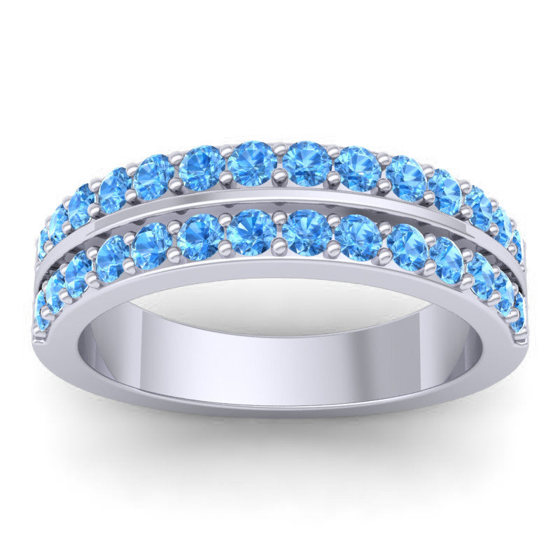 Swiss Blue Topaz Band
