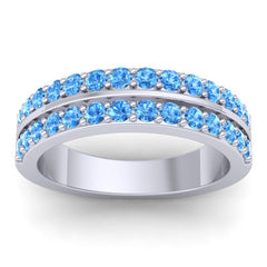 Swiss Blue Topaz Band