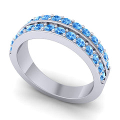 Swiss Blue Topaz Band