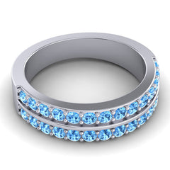 Swiss Blue Topaz Band