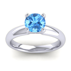 Swiss Blue Topaz and Diamond