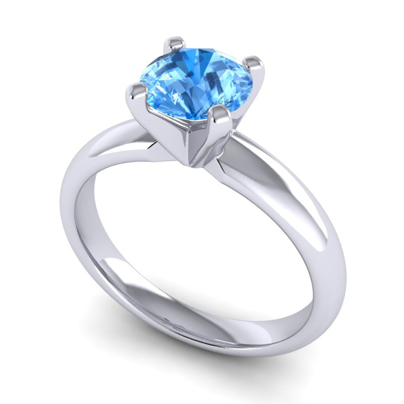 Swiss Blue Topaz and Diamond