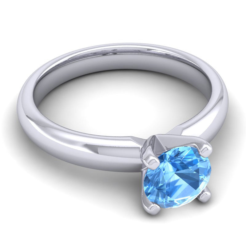 Swiss Blue Topaz and Diamond