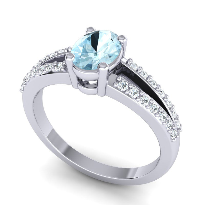 Aquamarine and Diamond