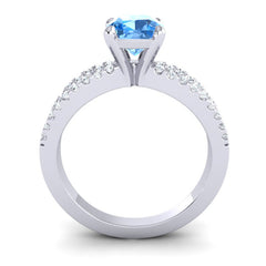 Swiss Blue Topaz and Diamond