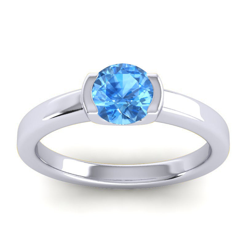 Swiss Blue Topaz and Diamond