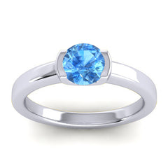 Swiss Blue Topaz and Diamond