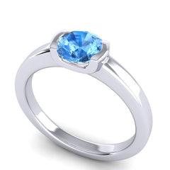 Swiss Blue Topaz and Diamond