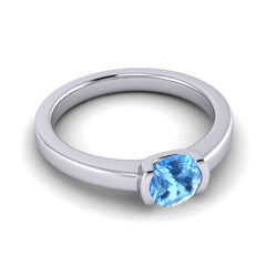 Swiss Blue Topaz and Diamond