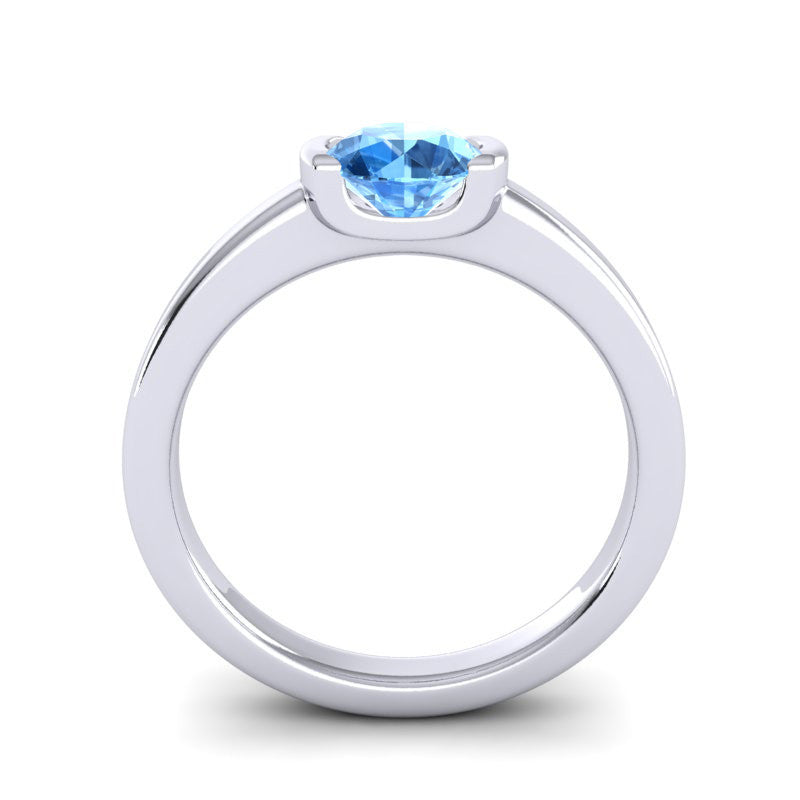 Swiss Blue Topaz and Diamond