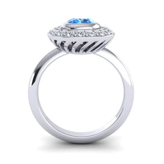 Swiss Blue Topaz and Diamond