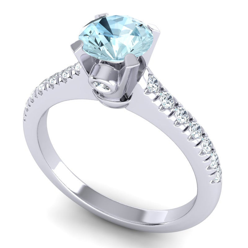 Aquamarine and Diamond