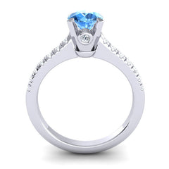 Swiss Blue Topaz and Diamond