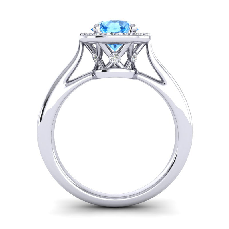 Swiss Blue Topaz and Diamond