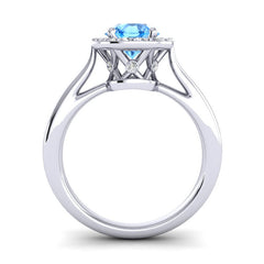 Swiss Blue Topaz and Diamond