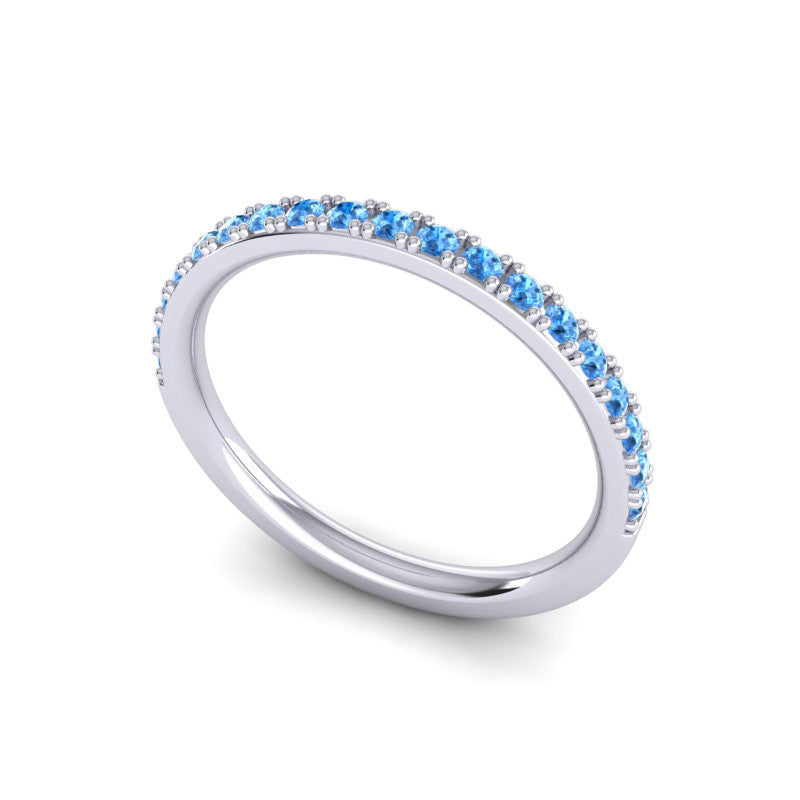 Swiss Blue Topaz Band