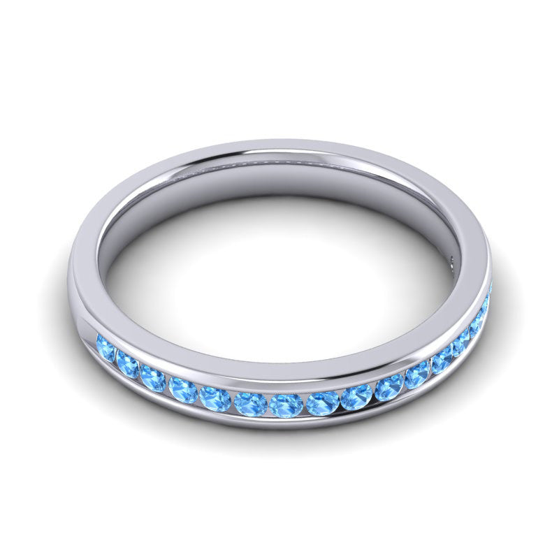 Swiss Blue Topaz Band