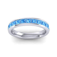 Swiss Blue Topaz Band