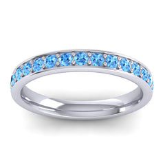 Swiss Blue Topaz Band