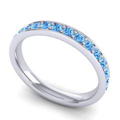 Swiss Blue Topaz Band