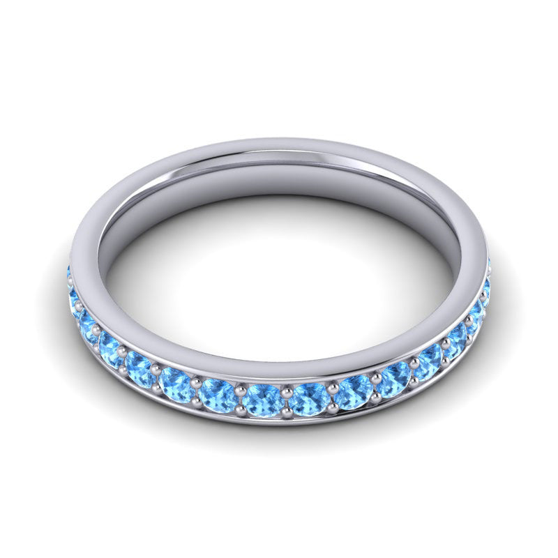Swiss Blue Topaz Band