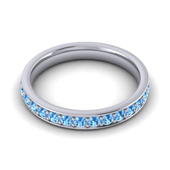 Swiss Blue Topaz Band