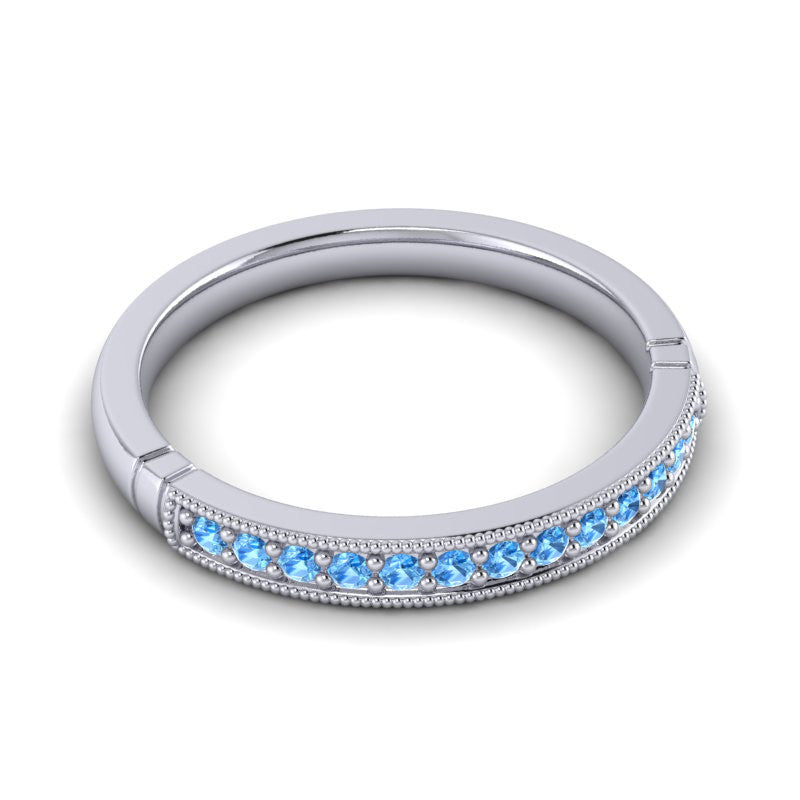 Swiss Blue Topaz Band