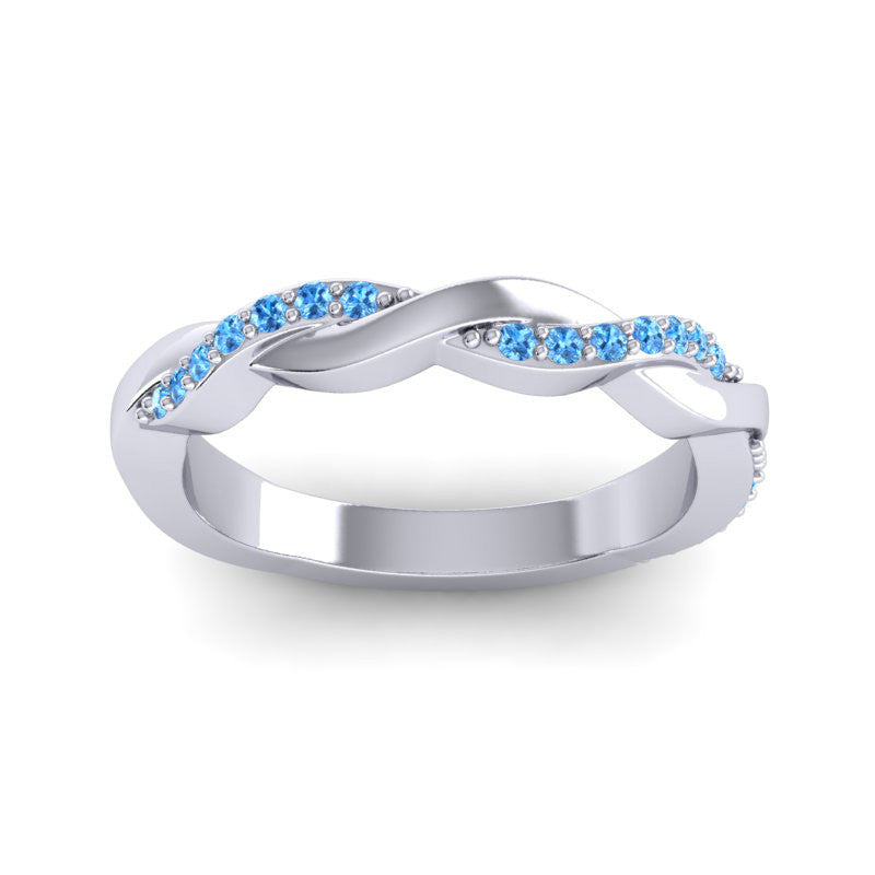 Swiss Blue Topaz Band