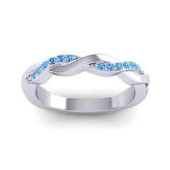 Swiss Blue Topaz Band