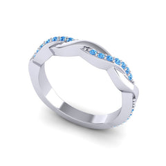 Swiss Blue Topaz Band