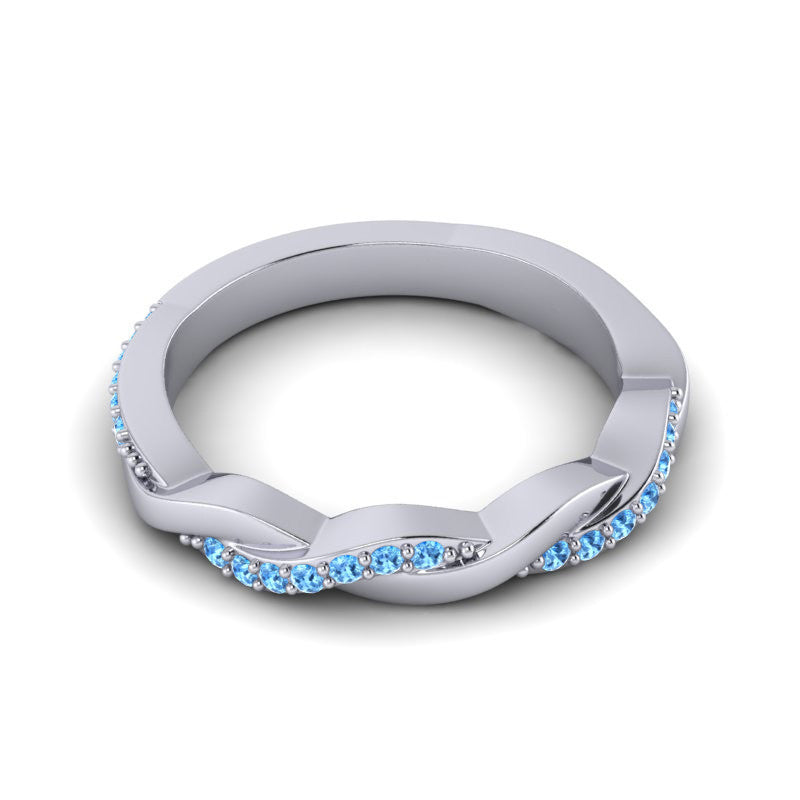 Swiss Blue Topaz Band